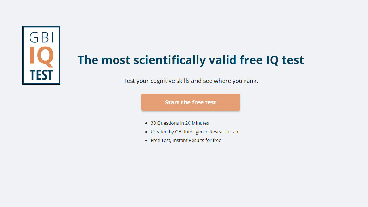 IQ Test Free: Quick Online IQ Test, Accurate And Instant Results